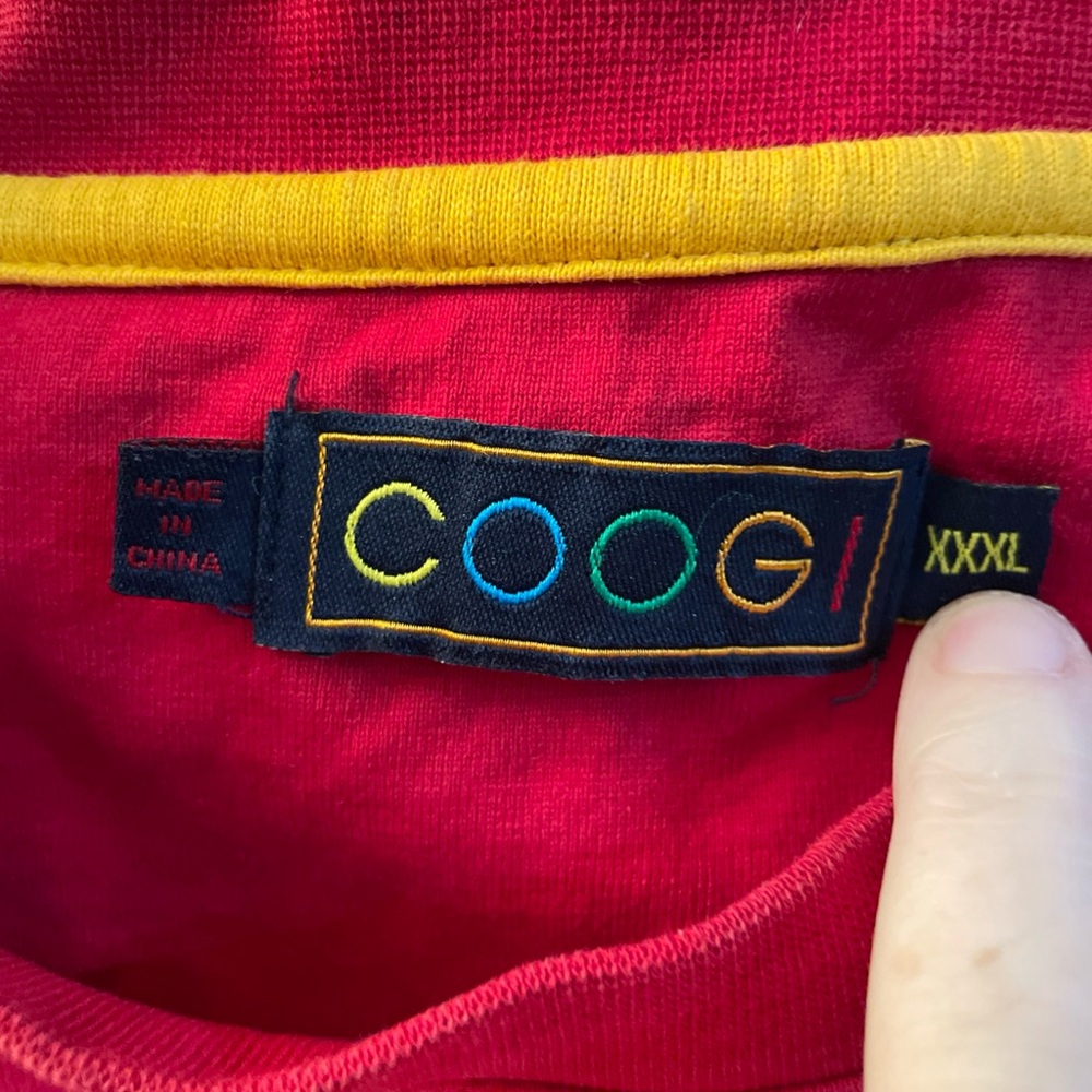 Coogi  Red Shirt XXXL Hands Five Color Chords - Picture 6 of 12